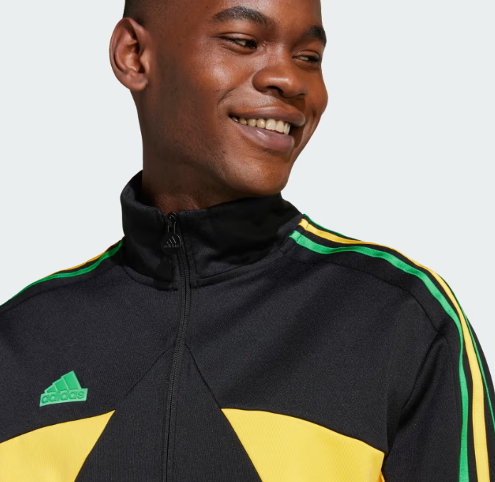 AA-N25 (Adidas house of tiro nations pack sport jacket & pants tracksuit black/vivid green/bold gold) 824911740