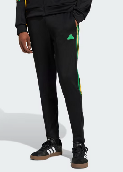 AA-N25 (Adidas house of tiro nations pack sport jacket & pants tracksuit black/vivid green/bold gold) 824911740