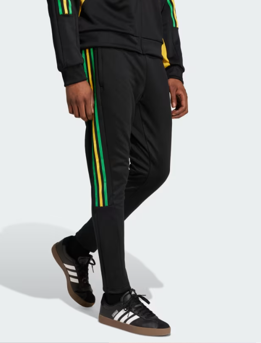 AA-N25 (Adidas house of tiro nations pack sport jacket & pants tracksuit black/vivid green/bold gold) 824911740