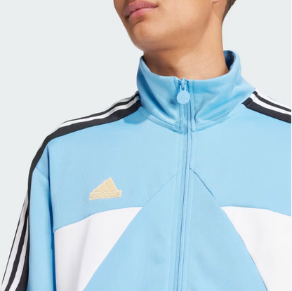 AA-P25 (Adidas house of tiro nations pack sport jacket & pants tracksuit light blue/black/white) 824911740