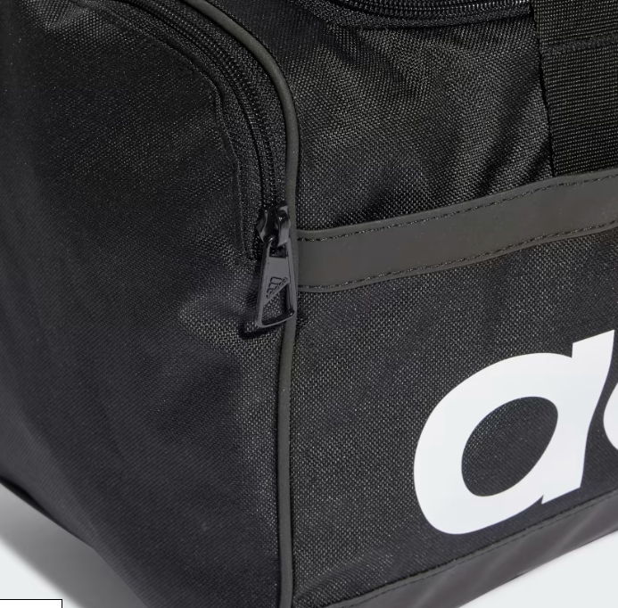 AE-T6 (Adidas essentials linear duffel bag medium black/white) 82492886