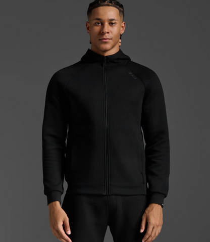 2XUA-H (2XU commute full zip hoodie black/black) 122397000