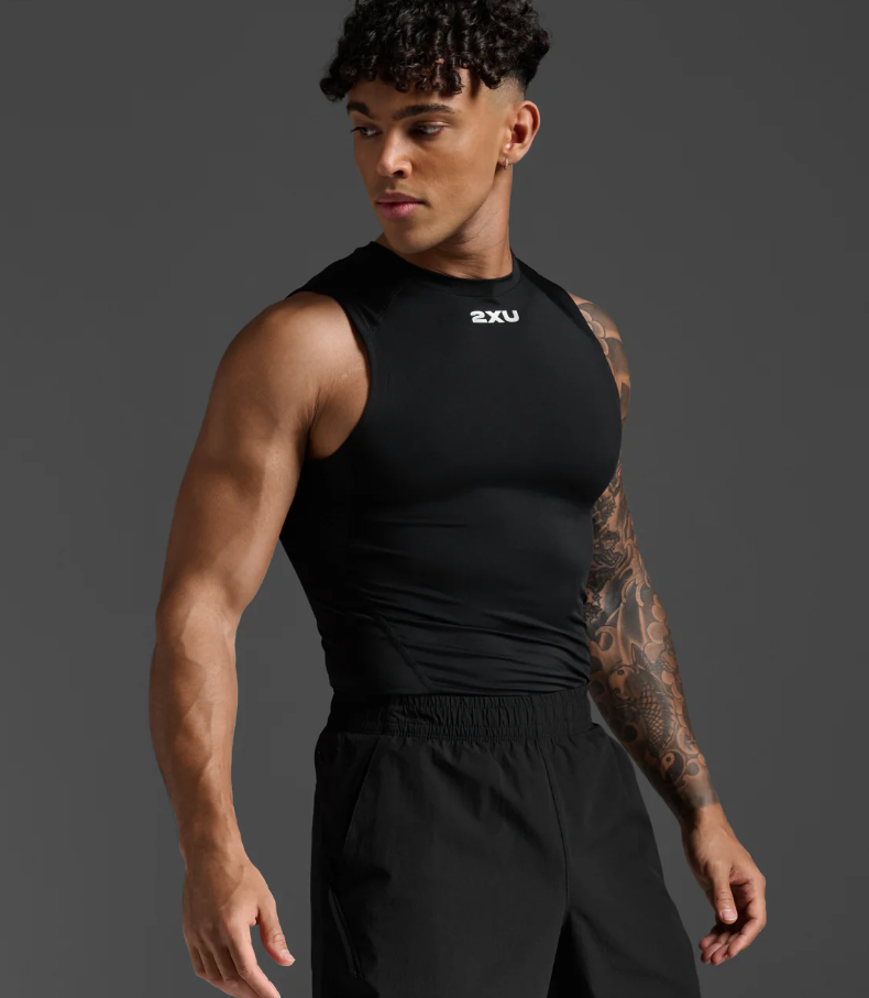 2XUA-P (2XU core compression sleeveless black/silver) 82494500