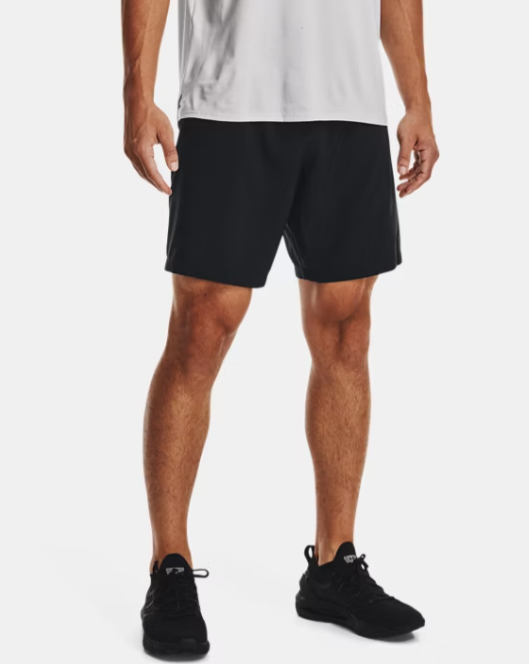 UAA-W8 (Under armour mens woven graphic shorts black/white) 122292173