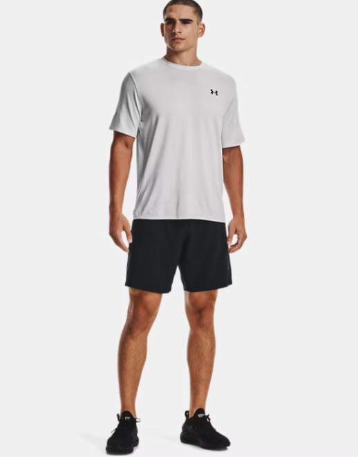 UAA-W8 (Under armour mens woven graphic shorts black/white) 122292173