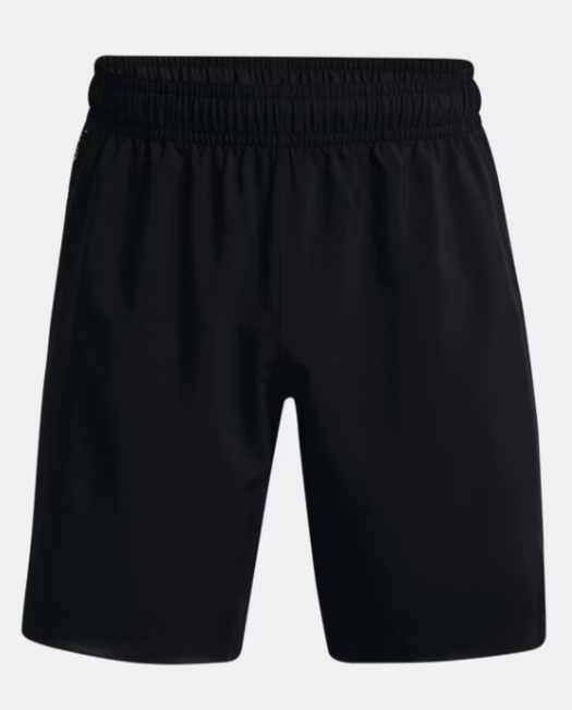 UAA-W8 (Under armour mens woven graphic shorts black/white) 122292173