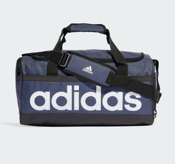 AE-U6 (Adidas essentials linear duffel bag medium shadow navy/black/white) 82492886