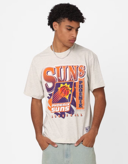 MNA-H23 (Mitchell and ness brush off tee suns white marl) 122293478