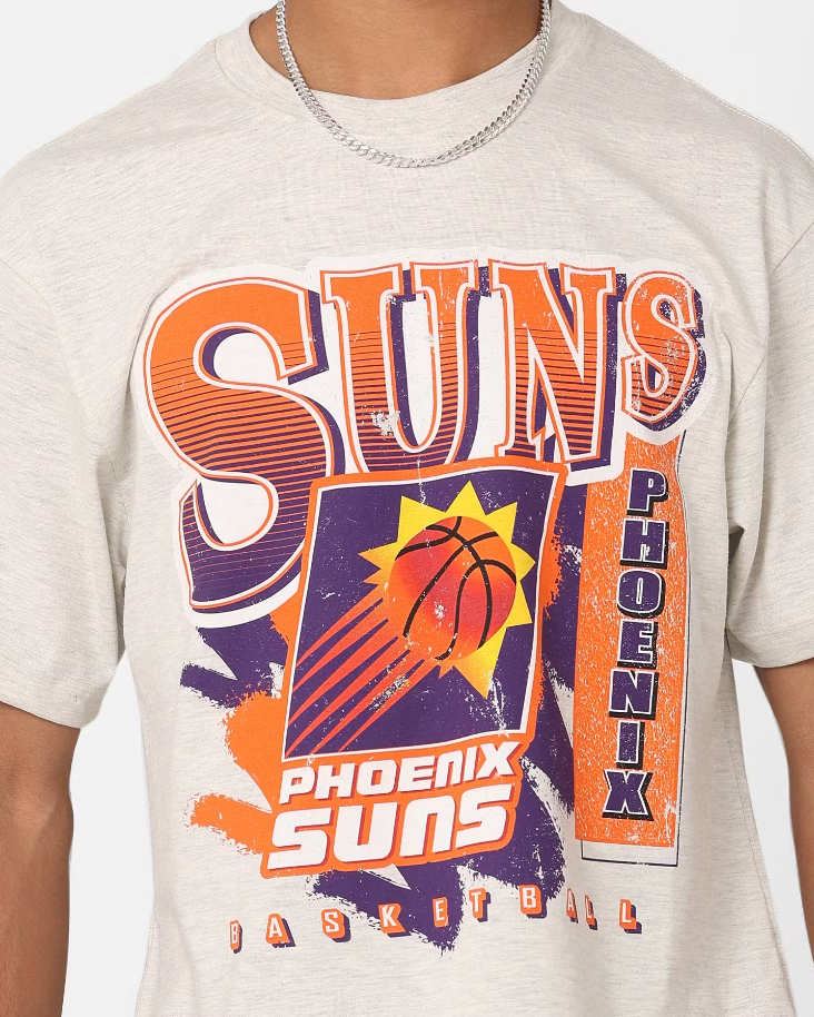 MNA-H23 (Mitchell and ness brush off tee suns white marl) 122293478