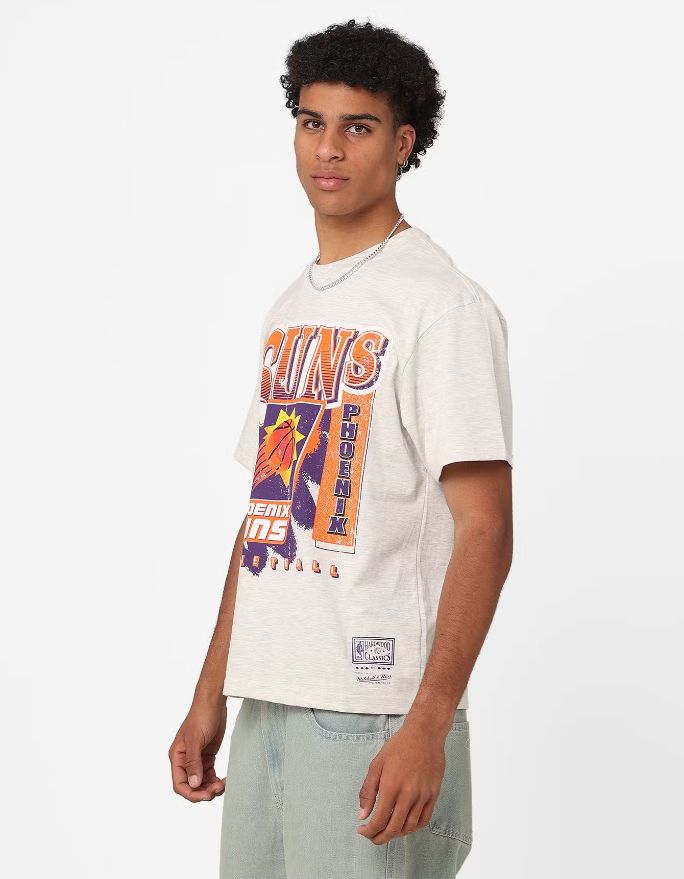 MNA-H23 (Mitchell and ness brush off tee suns white marl) 122293478