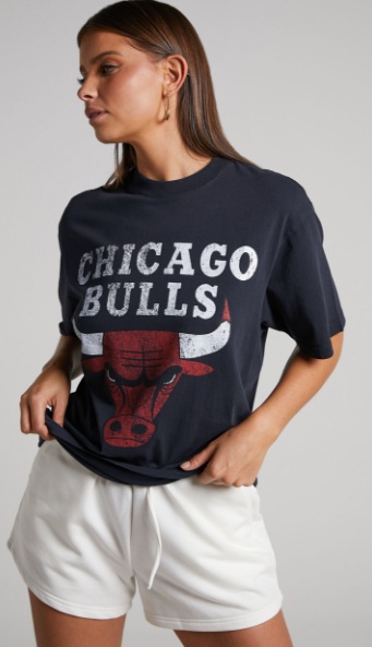 MNA-A22 (Vintage big logo clr tee bulls faded black) 92293478