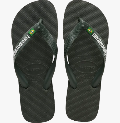 HA-F7 (Havaianas brazil logo olive green) 92491869