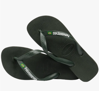 HA-F7 (Havaianas brazil logo olive green) 92491869