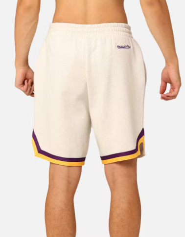 MNA-D35 (Mitchell and ness shooting shorts lakers white marle) 22494782