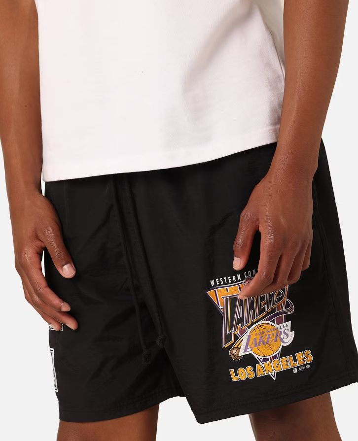 MNA-R34 (Mitchell and ness tri 2.0 shorts lakers black) 12494347