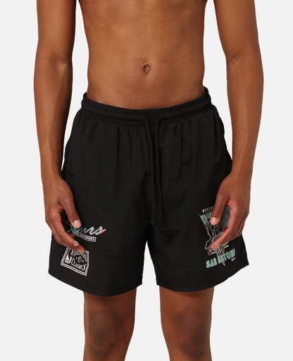 MNA-Q34 (Mitchell and ness tri 2.0 shorts spurs black) 12494347