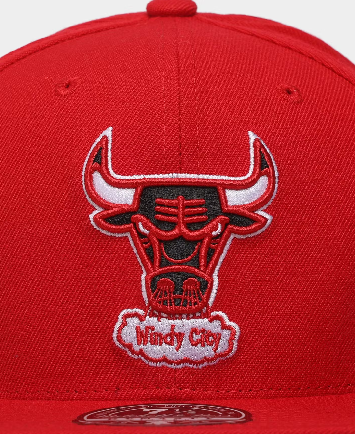 MNA-V27 (Mitchell and ness team ground 2.0 fitted hwc hat bulls red) 52392824