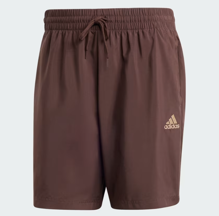 AA-S25 (Adidas aeroready essentials chelsea small logo shorts shadow brown) 92492406