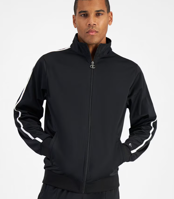 CA-U12 (Champion lifestyle zip through track jacket and skinny jogger set black) 22498477