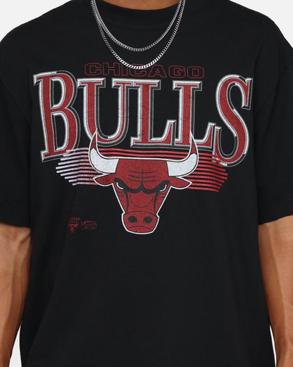 MNA-U30 (Mitchell and ness underscore tee bulls faded black) 92393478