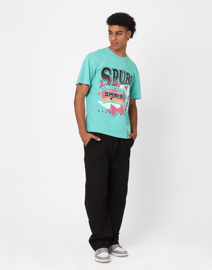 MNA-J23 (Mitchell and ness brush off tee spurs aqua) 122293478