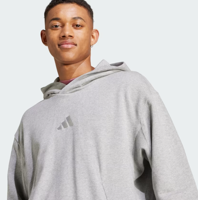 AA-V25 (Adidas all szn french terry hoodie medium grey heather) 102495292