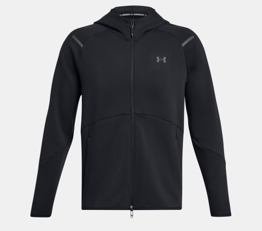 UAA-V13 (Under armour mens unstoppable fleece full zip hoodie black/black) 102497391