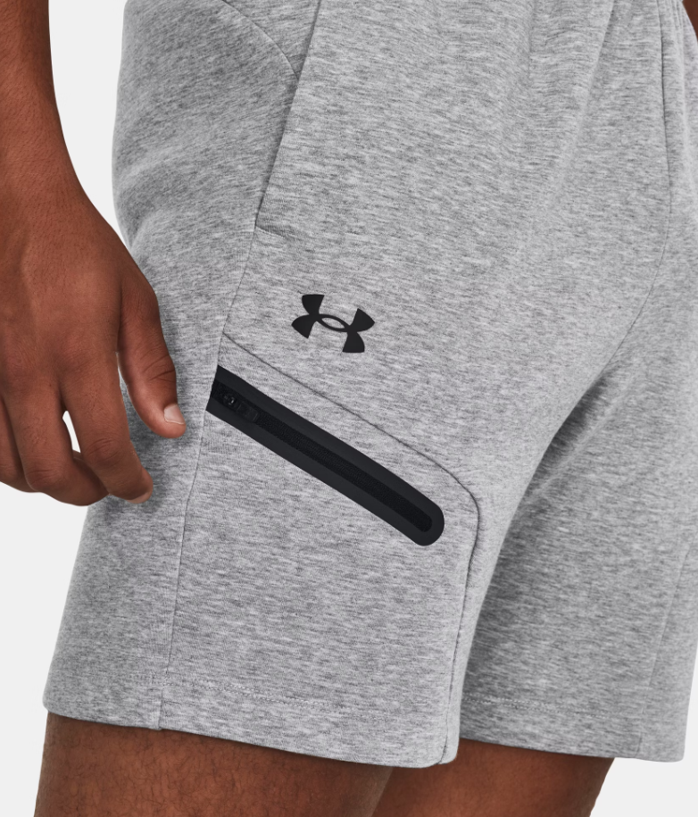 UAA-X13 (Under armour mens unstoppable fleece shorts mod gray/black) 102494782