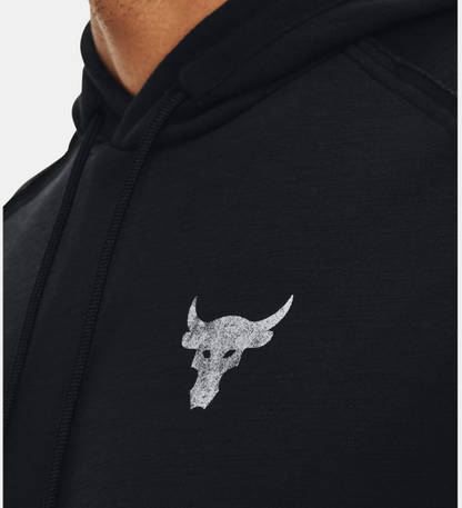 UAA-V3 (Mens project rock cotton charged fleece hoodie black/halo gray) 102196087