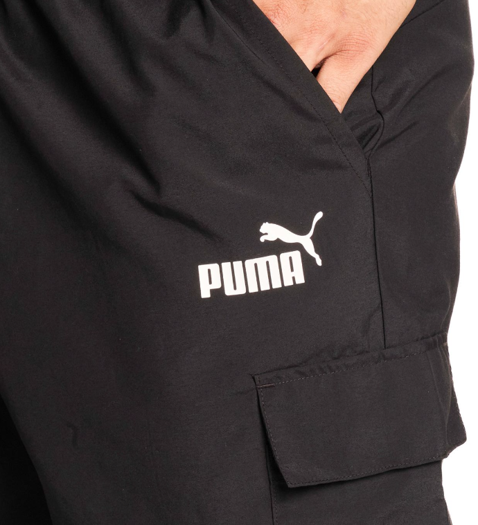 PA-D11 (Puma essentials woven cargo shorts black) 102493000