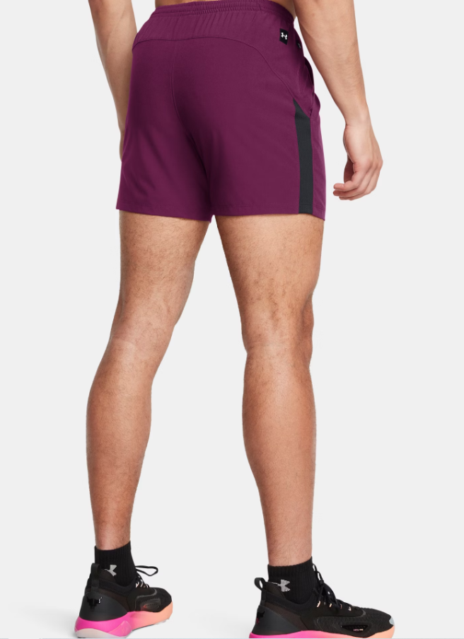 UAA-Y13 (Under armour mens project rock ultimate 5" leg day training shorts purple gemini/white) 112493478