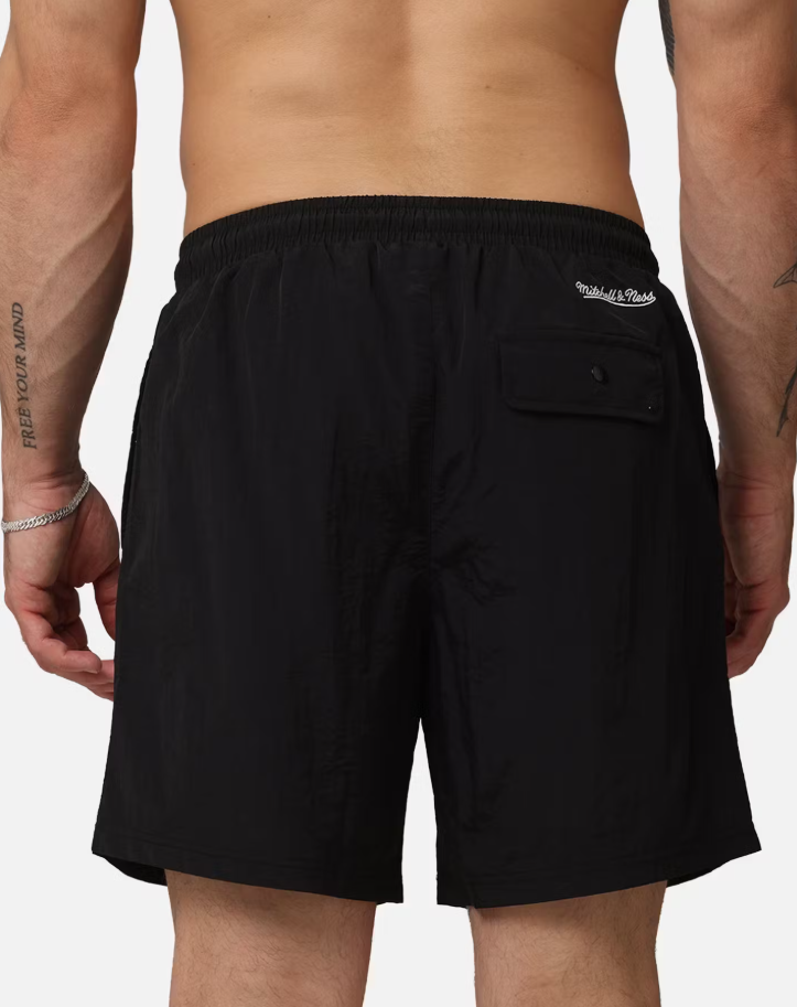 MNA-I39 (Mitchell & ness champs bulls nylon shorts black) 112493478