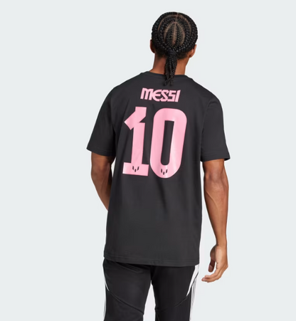 AA-C26 (Adidas messi name & number graphic tee black) 122493370