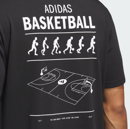 AA-K26 (Adidas basket ball t-shirt black) 122493070