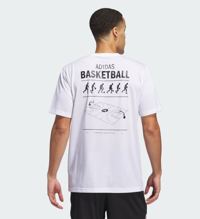 AA-L26 (Adidas basket ball t-shirt white) 122493070