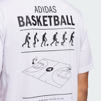 AA-L26 (Adidas basket ball t-shirt white) 122493070