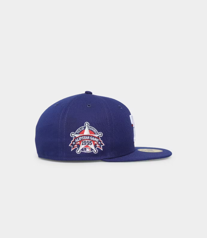 NEC-E61 (New era 5950 side patch official team colours texas rangers fitted hat) 122491191