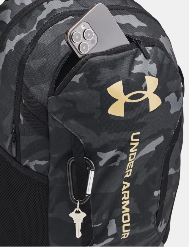 UAE-E14 (Under armour unisex hustle 6.0 backpack black/metallic gold) 22593913