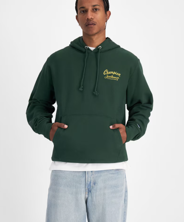 CA-W13 (Champion reverse weave terry graphic hoodie dark green) 22593478