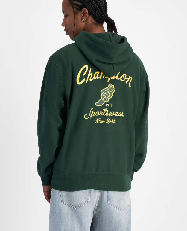 CA-W13 (Champion reverse weave terry graphic hoodie dark green) 22593478