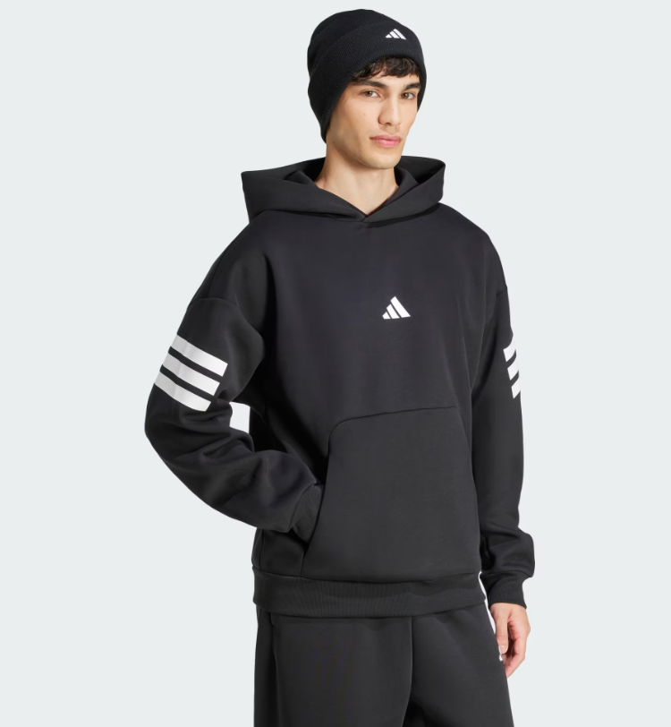 AA-Z26 (Adidas future icons 3-stripes hoodie black/white) 22595772