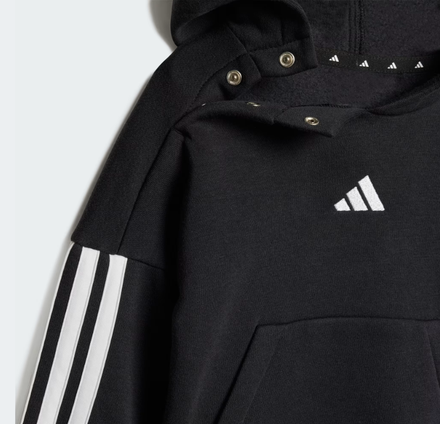 AA-D27 (Adidas essentials hoodie & joggers tracksuit set black/white) 32593585