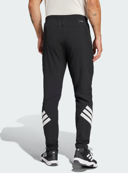 AA-G27 (Adidas icon 3-stripes woven joggers black/white) 32595292