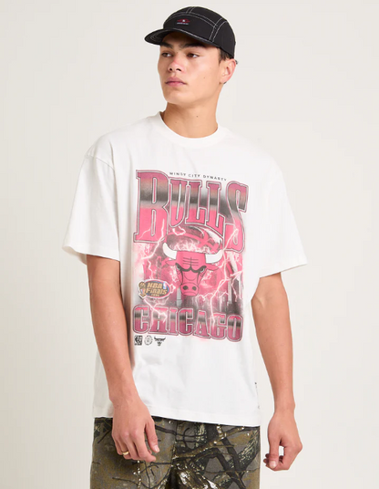 MNA-Y40 (Mitchell & ness city strike tee bulls vintage white) 12593478