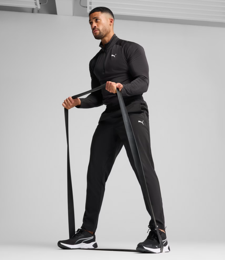 PA-W11 (Puma train all day essentials woven tapered pants black) 42594500