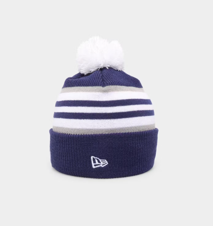 NEC-D64 (New era knit medium los angeles dodgers stripe beanie in official team colours osfm) 52592615