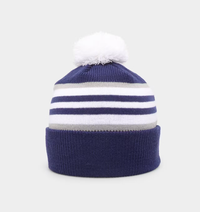 NEC-D64 (New era knit medium los angeles dodgers stripe beanie in official team colours osfm) 52592615