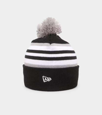 NEC-E64 (New era knit medium las vegas raiders stripe beanie in official team colours osfm) 52592615