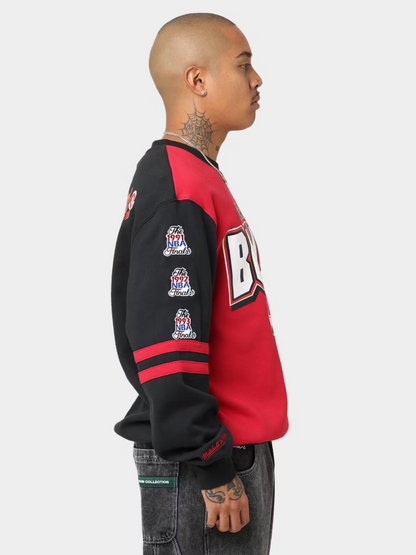 MNA-X21 (Mitchell & ness chicago bulls all over crew scarlet/black/white) 92299130