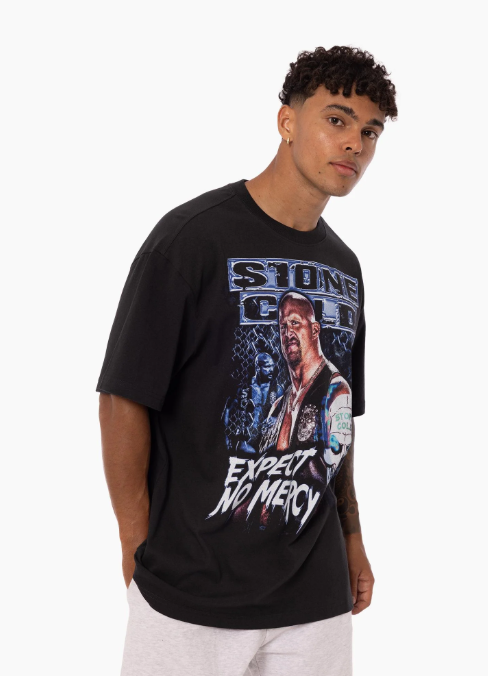 MNA-B44 (Mitchell & ness expect no mercy tee stone cold faded black) 52593478